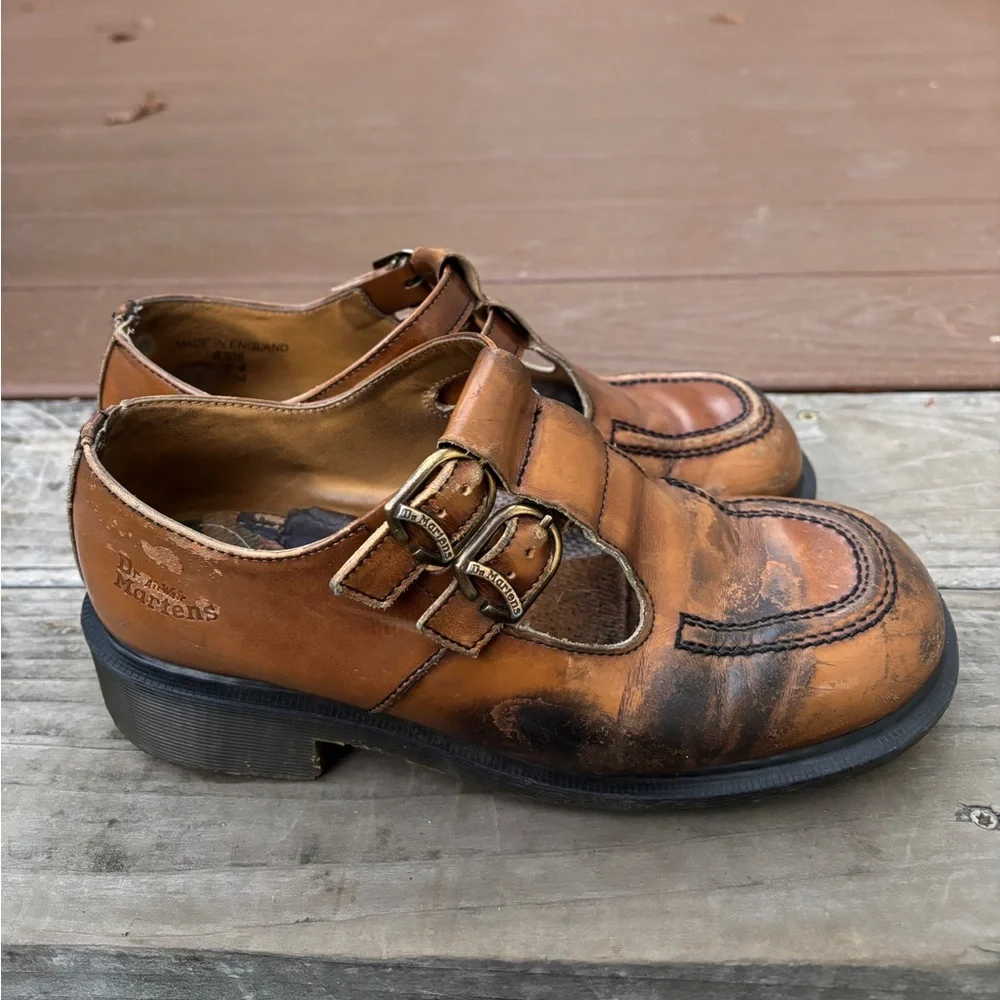 Vintage Dr. Martens ~ 90s Caramel Mary Janes - Picture 4 of 9